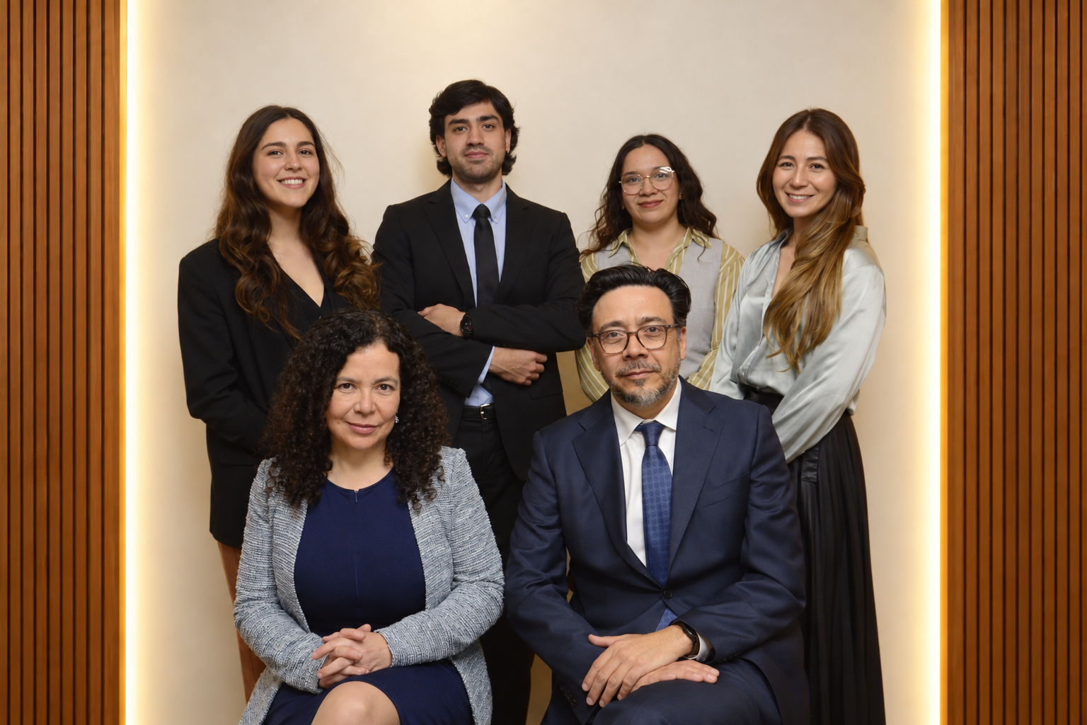 Los seis integrantes del equipo de Arias & Navarrete